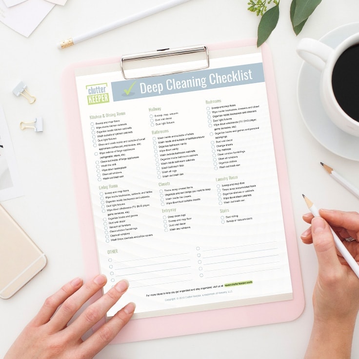Deep Cleaning House Schedule with Printable Checklist
