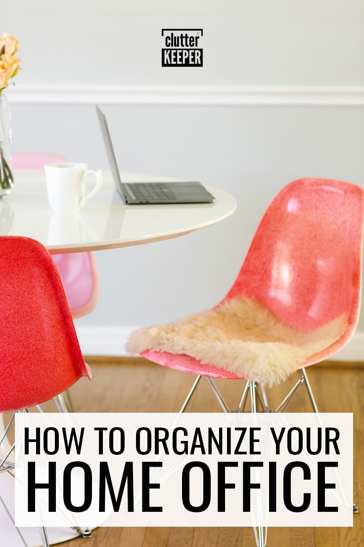 How to organize office supplies in your home.