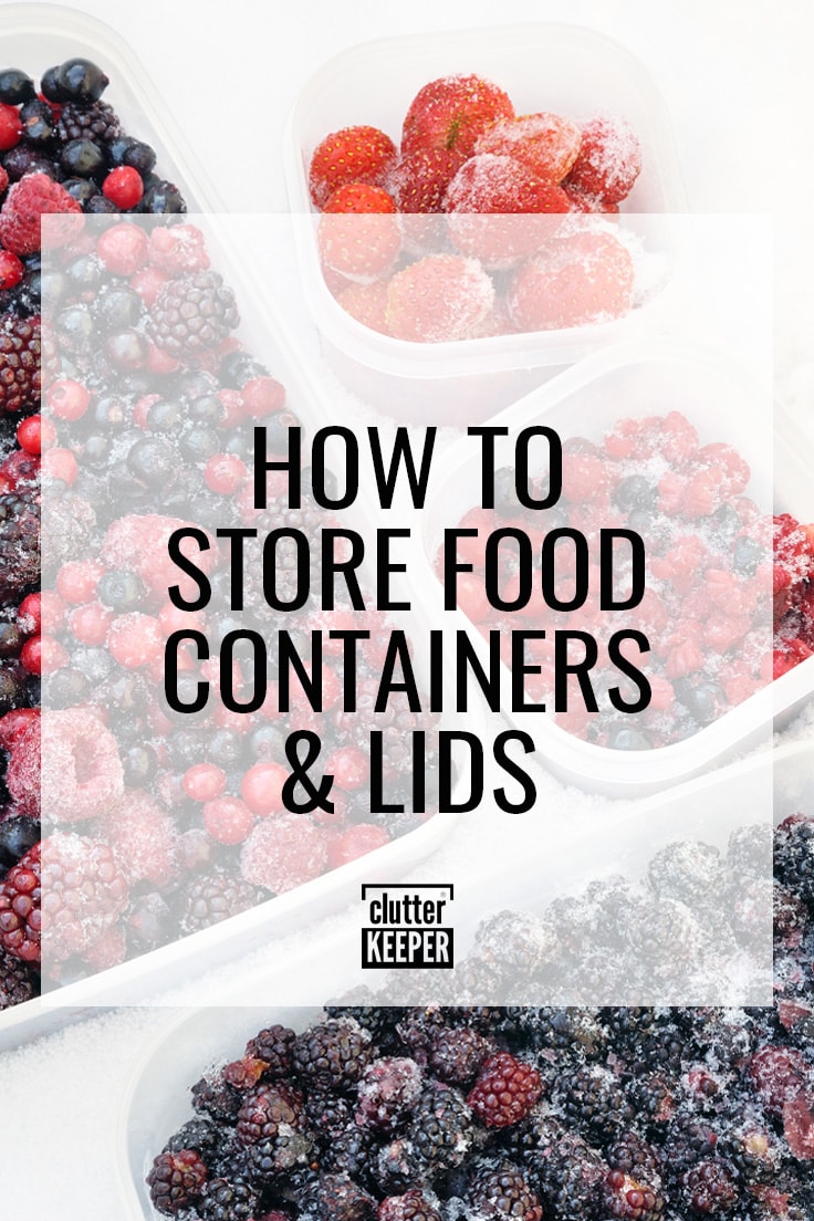 How to store food containers and lids.