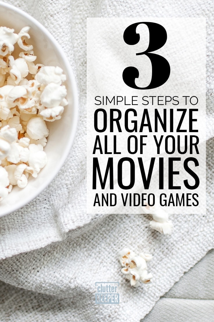 Feeling overwhelmed by all of your movies and video games? Learn everything you need to know for organizing DVDs and video games with these great ideas to maximize your DVD storage. #ClutterKeeper