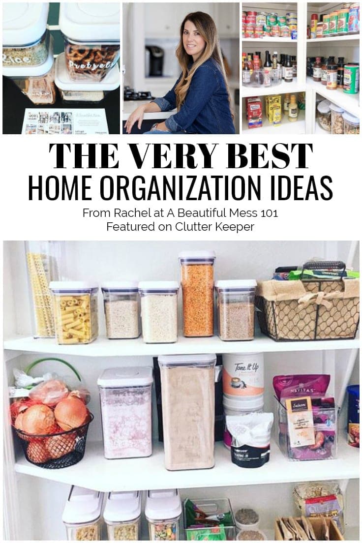 The Very Best Home Organization Ideas from Rachel at A Beautiful Mess 101 Featured on ClutterKeeper.com