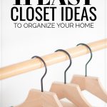 11 Easy Closet Ideas to Organize Your Home, 3 wooden hangers on a rod in a closet