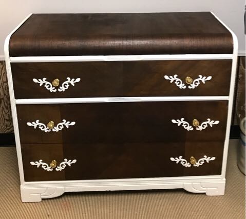 Upcycled waterfall dresser