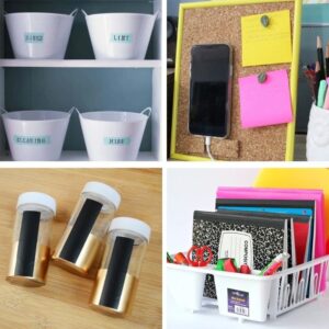 Dollar store organizing ideas for the home.