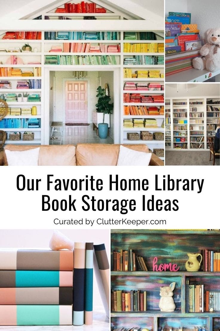Our favorite home library book storage ideas.