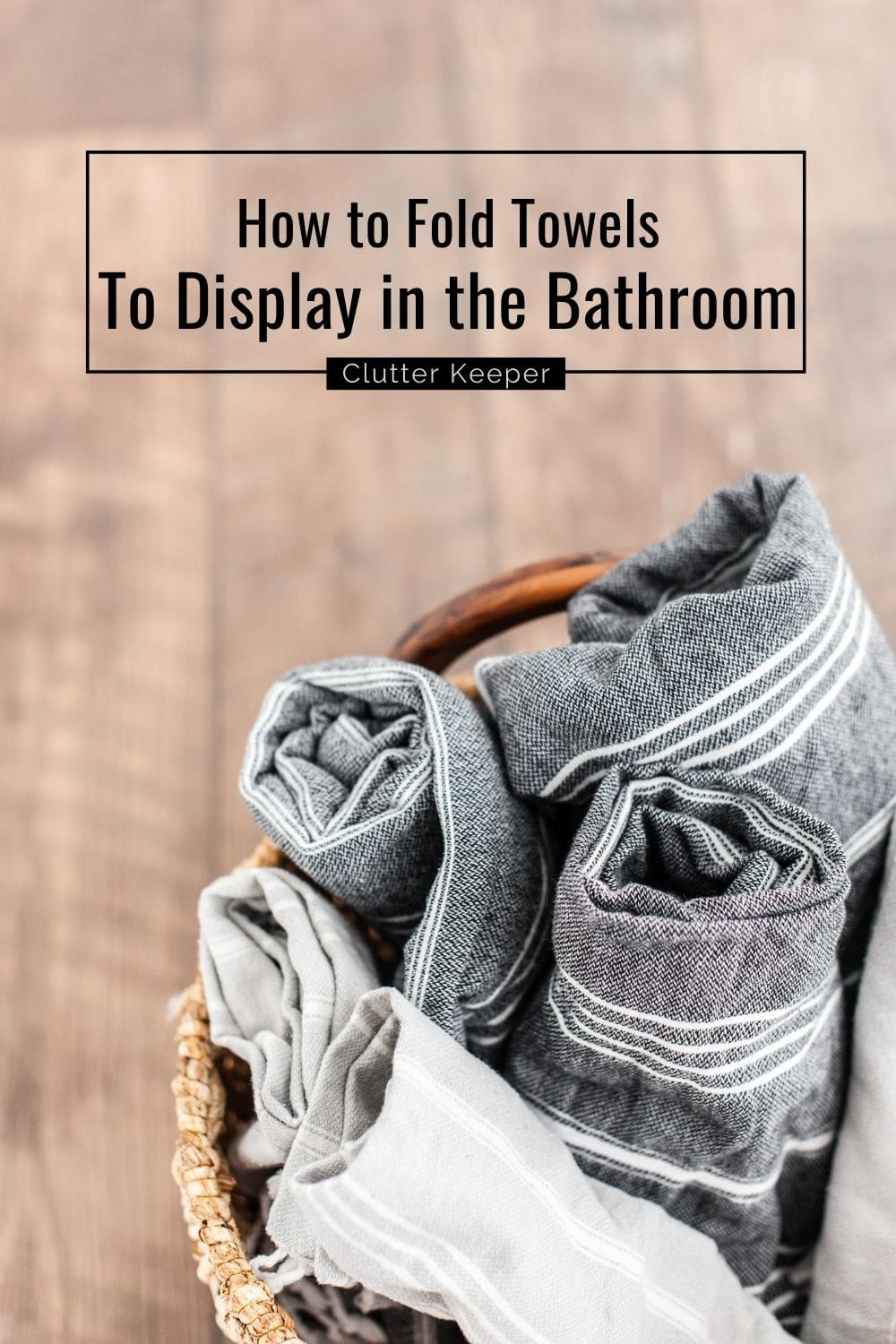 How to fold towels to display in the bathroom.