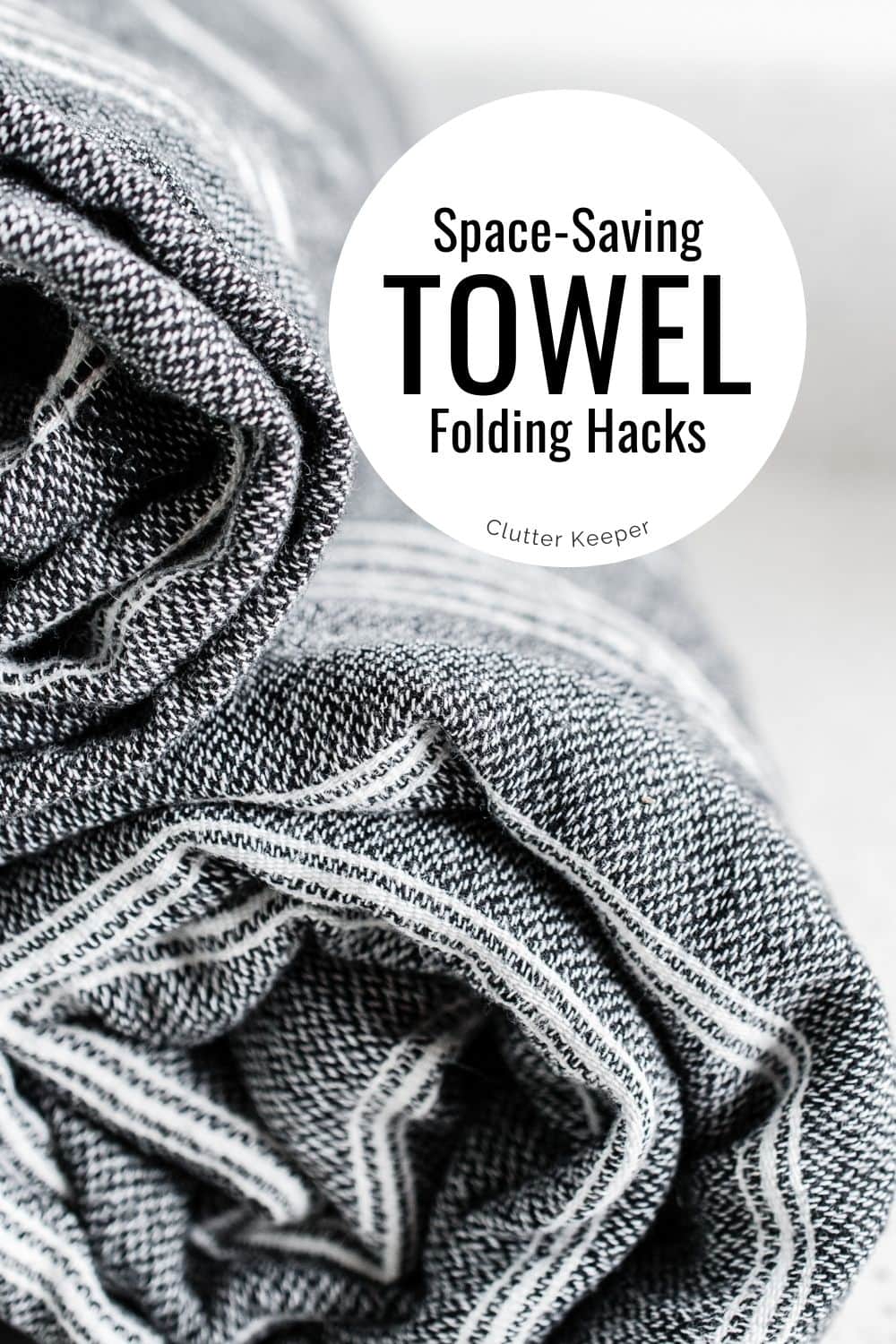 Space saving towel folding hacks.