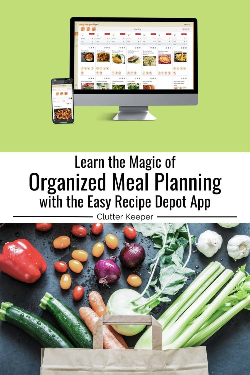 Learn the magic of organized meal planning with the Easy Recipe Depot app.